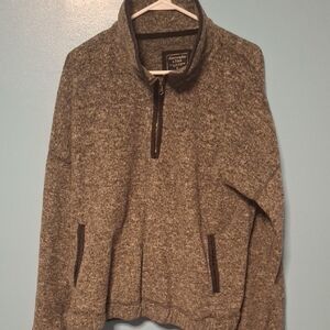 American Eagle Outfitters Men's Zip-Up Gray Sweater